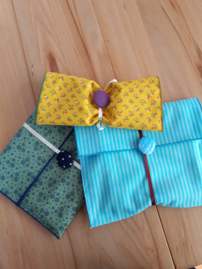 Different ways to use a cloth gift bag. Be creative!