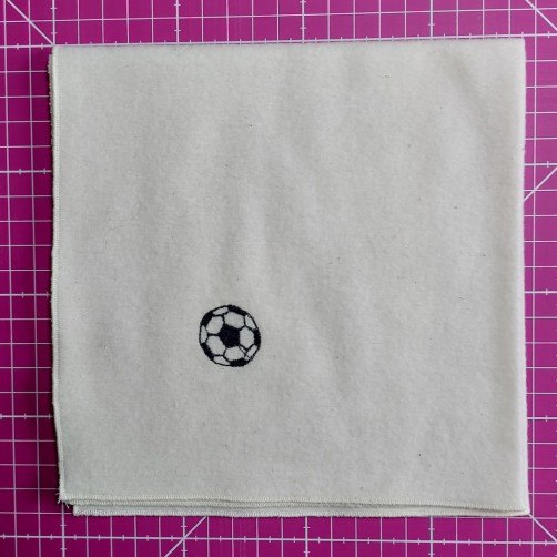 https://www.organic-ally.co.uk/ embroidered football large organic cotton super soft flannel hankie